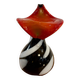 Italian "zebra" glass vase