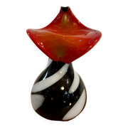 Vase en verre "zebra" italien