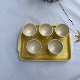 5 egg cups and their serving tray Villeroy and Boch