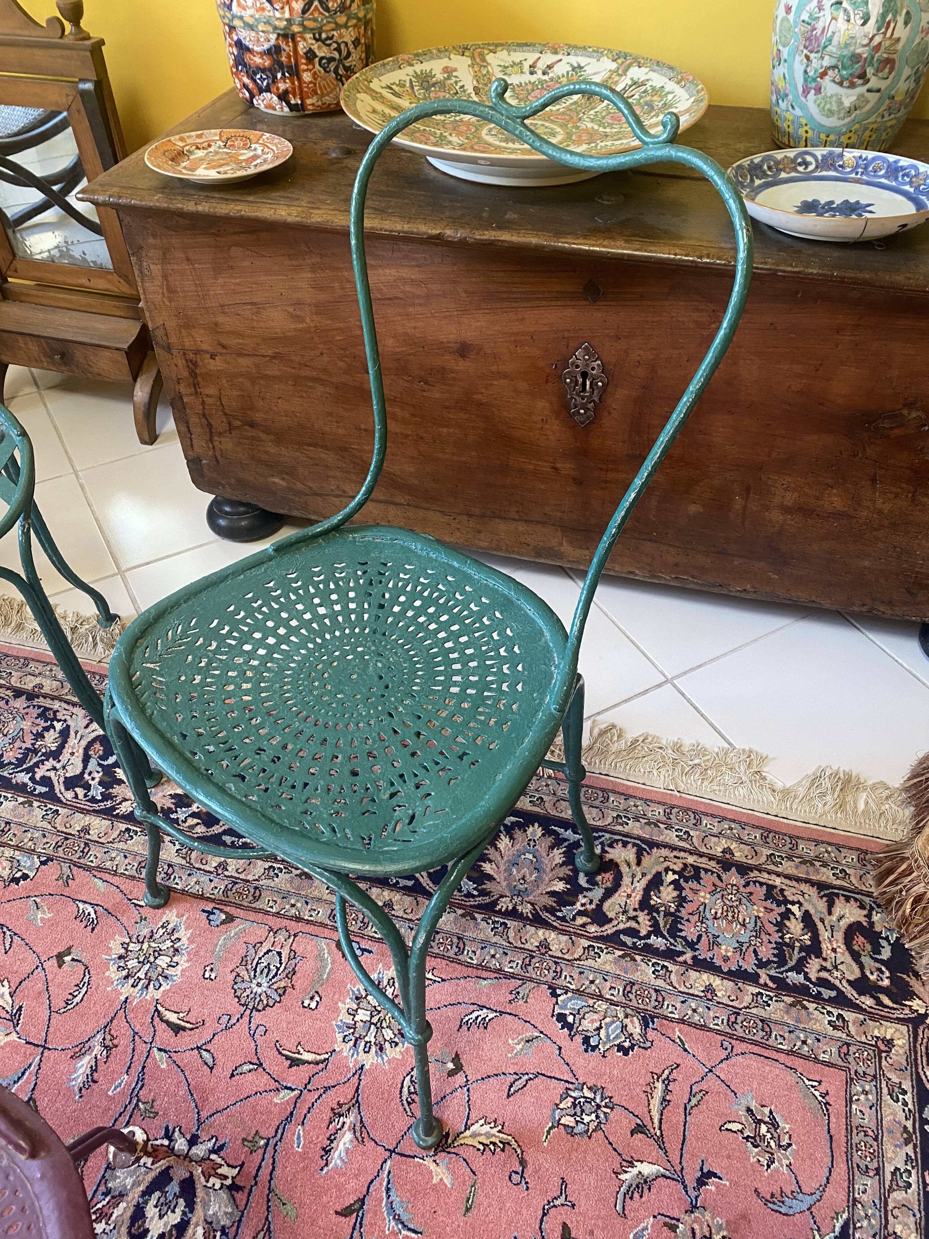 Wrought iron garden chair 19s