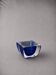 Vintage Sommerso glass ashtray in Murano style, square blue shape.
