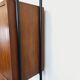 Vintage Italian modular bookcase in teak, metal and melamine