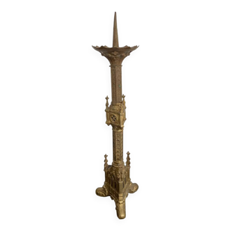 19th century neo-gothic candlestick