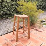 Tabouret en jonc et bouleau 1960