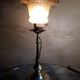 Lamp, brass foot and tulip glass, 1930