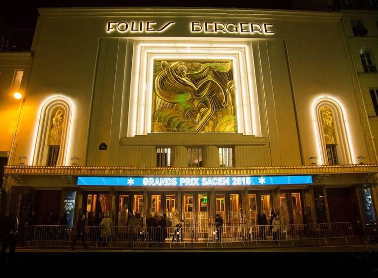 Art Deco bas-relief, folies bergères paris, French art deco