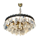 Brass chandelier and glass tassels, 3 floors, 6 burners