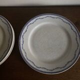 Set of 5 Tournai plates with twig neo-classical design, mid-19th century, ironstone.