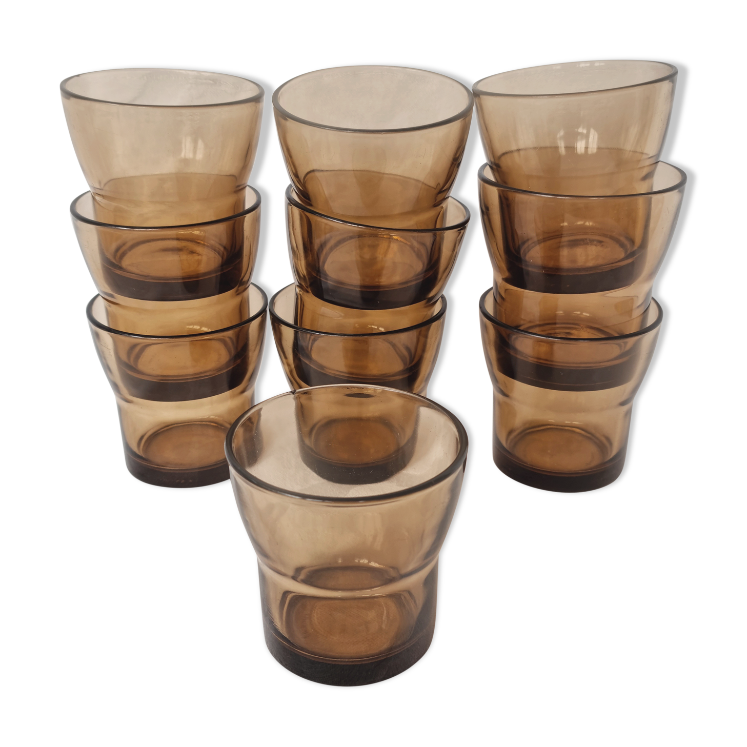 Set of 10 Duralex glasses