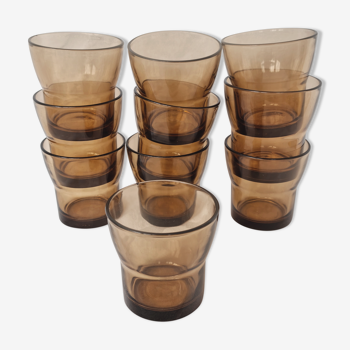 Set of 10 Duralex glasses