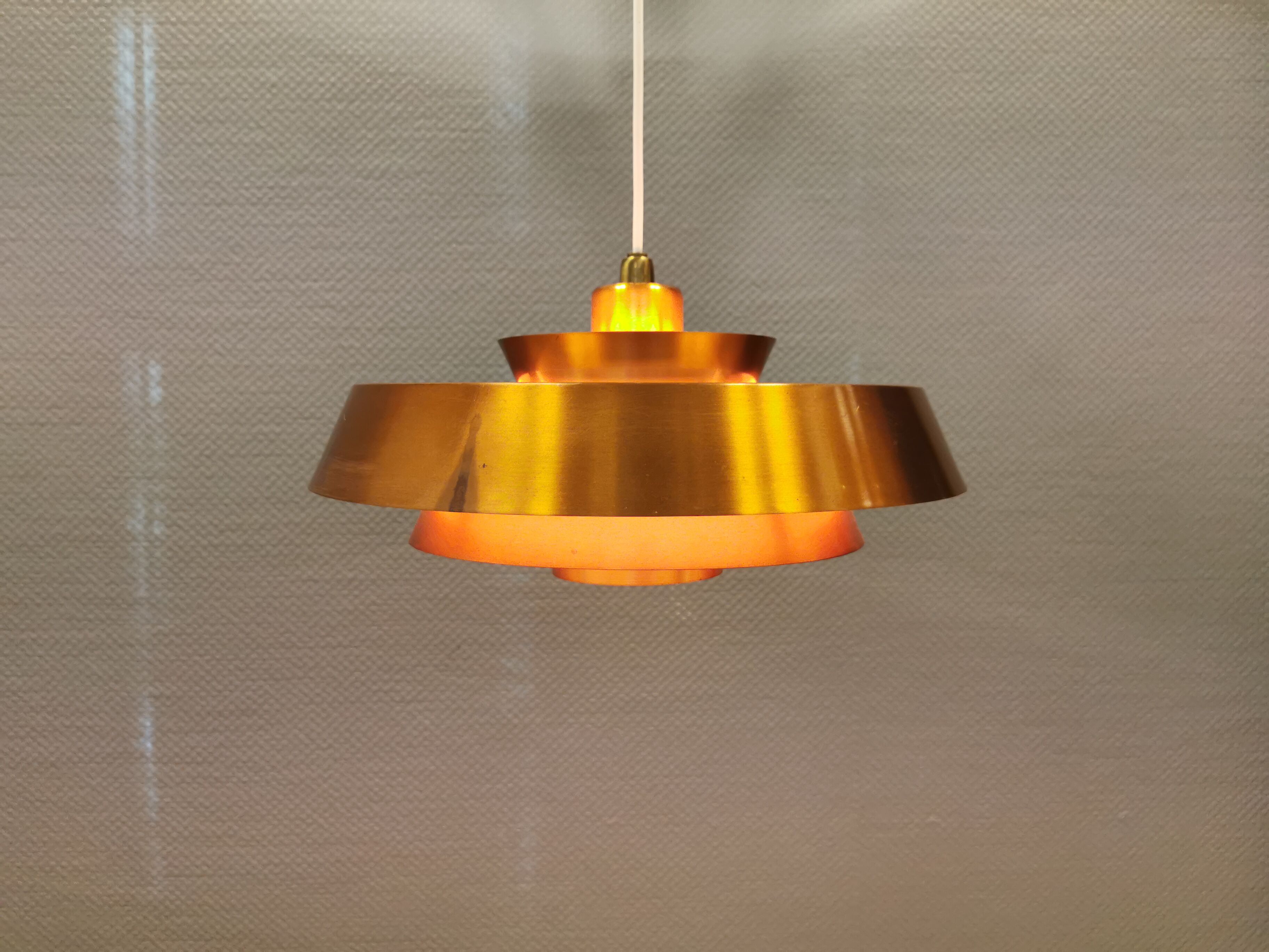 Ceiling lamp model "Nova" designed by Jo Hammerborg for Danish Fog&Mørup in 1963.