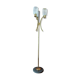 Arlus lamp in brass, satin lacquer metal and engraved glassware 1950