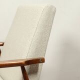 Vintage armchair Bouclè Beige lounge chair Mid Century Modern