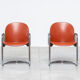 Two leather chairs Tobia Scarpa Design Dialogo Modernist, 1970