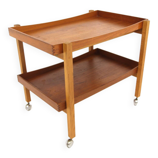 Desserte roulante en teck, Suède, Möbel IKEA,  1960