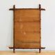 Fake bamboo wooden mirror 91 x 68 cm