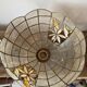 Lustre suspension nacre et laiton