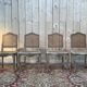 Suite de 4 chaises cannées de style Louis XV rechampi