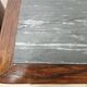 Pair of 1930s Art Deco bedside tables in walnut burl with marble top