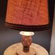 Basque wood lamp in the style of Charles Dudouyt.