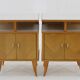 1960s Pair of Nightstands in Ash Finish , Italy