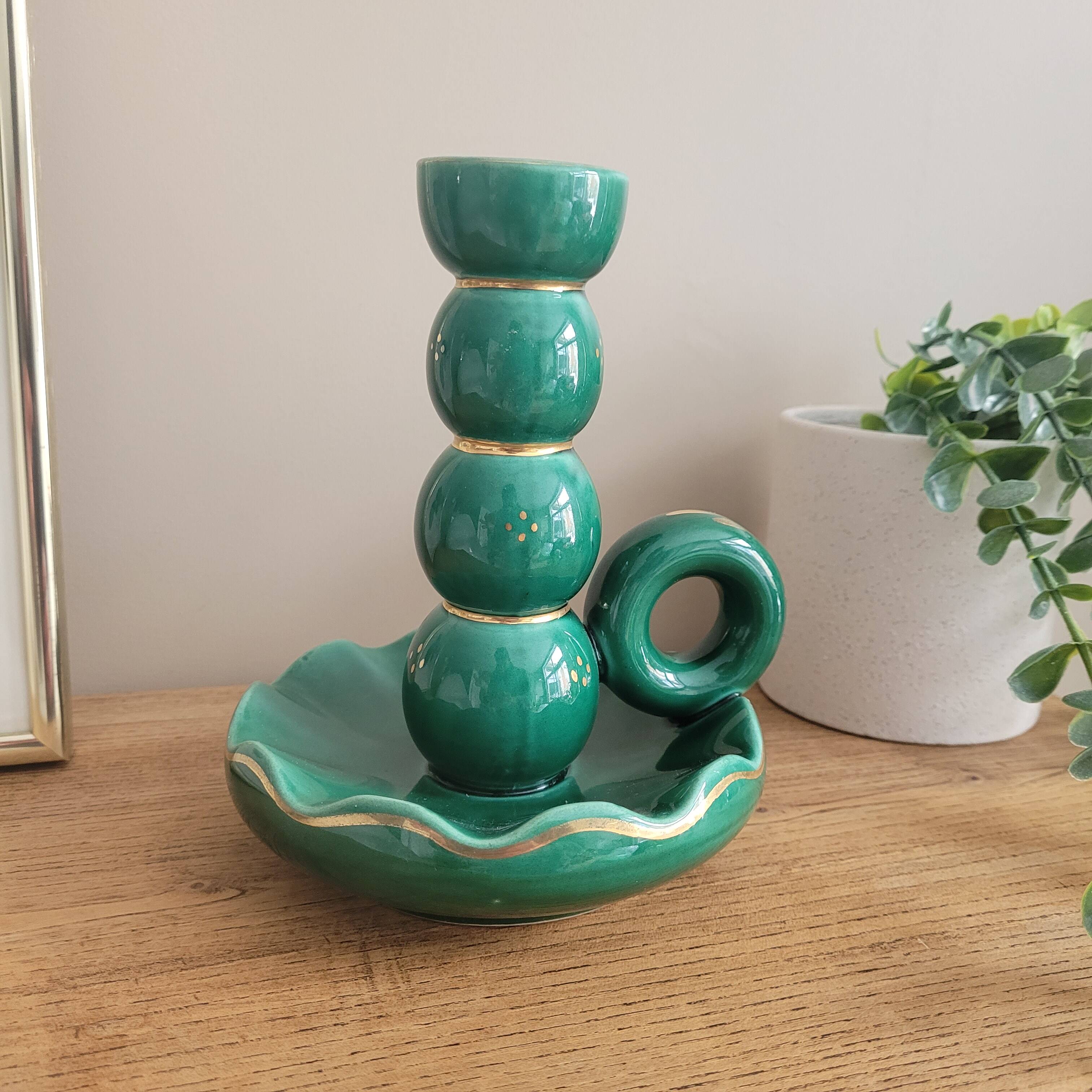 La Redoute x Selency ceramic candle holder 16 green