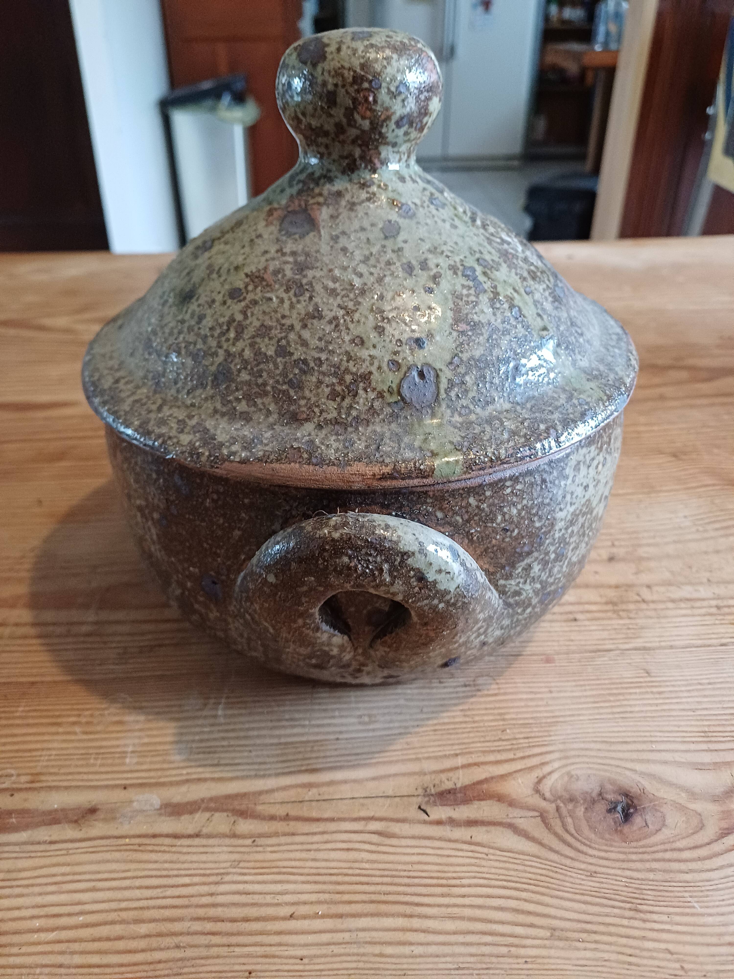 1960s Stoneware Soup Tureen or Empty Pocket