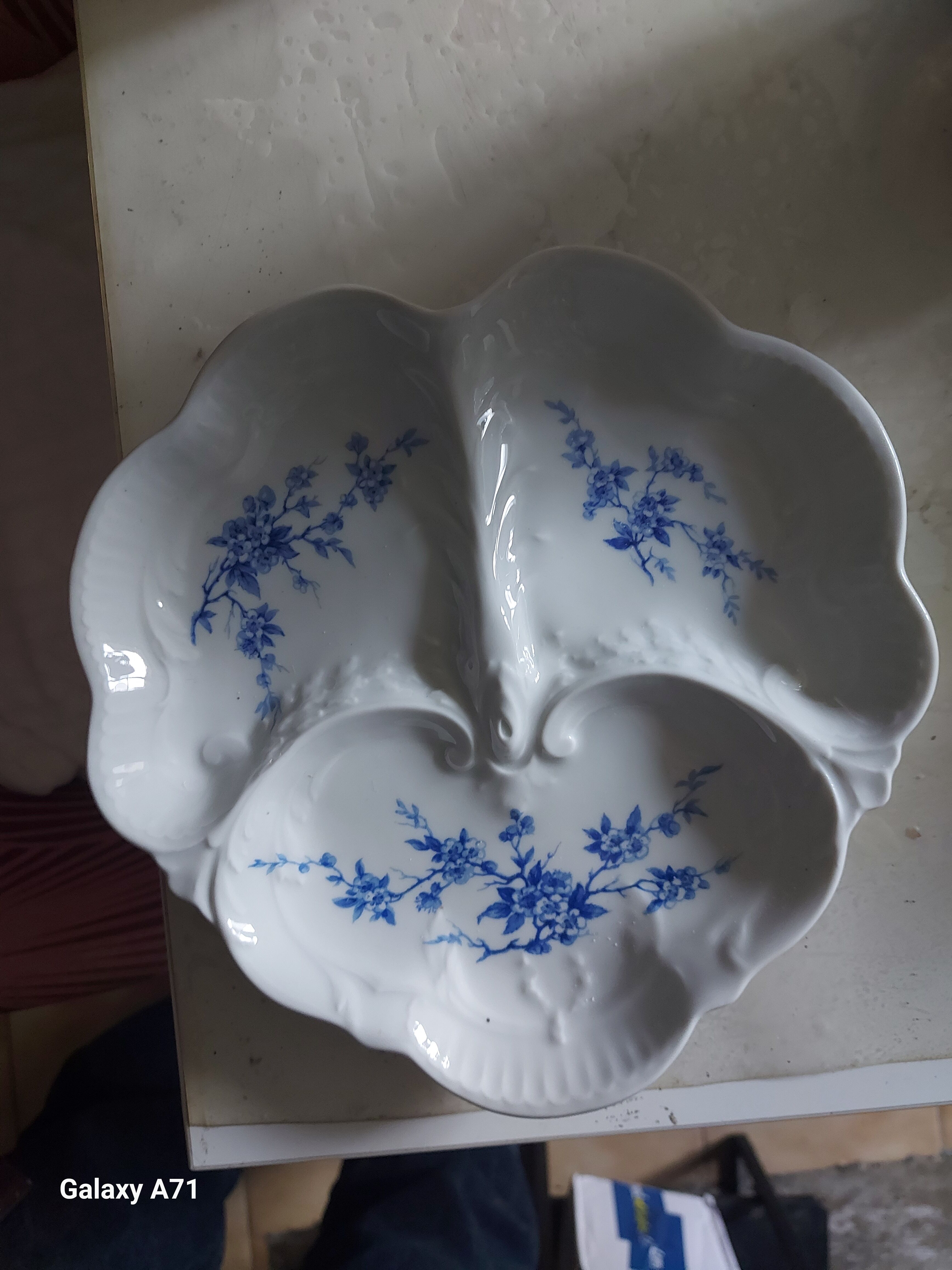 Plate aperitif floral patterns Bernardeau Limoges