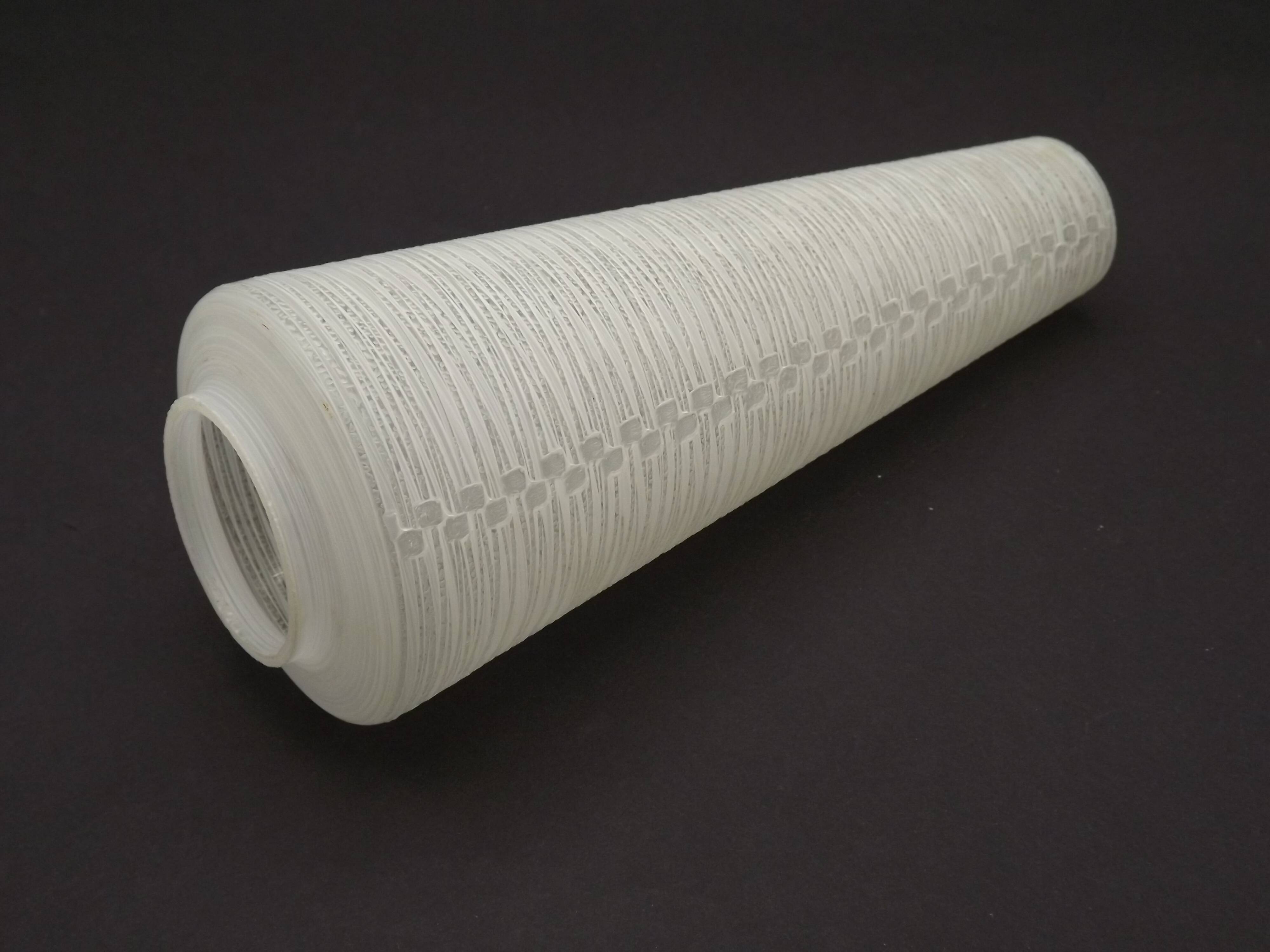 French vintage retro white opaque patterned glass replacement shade