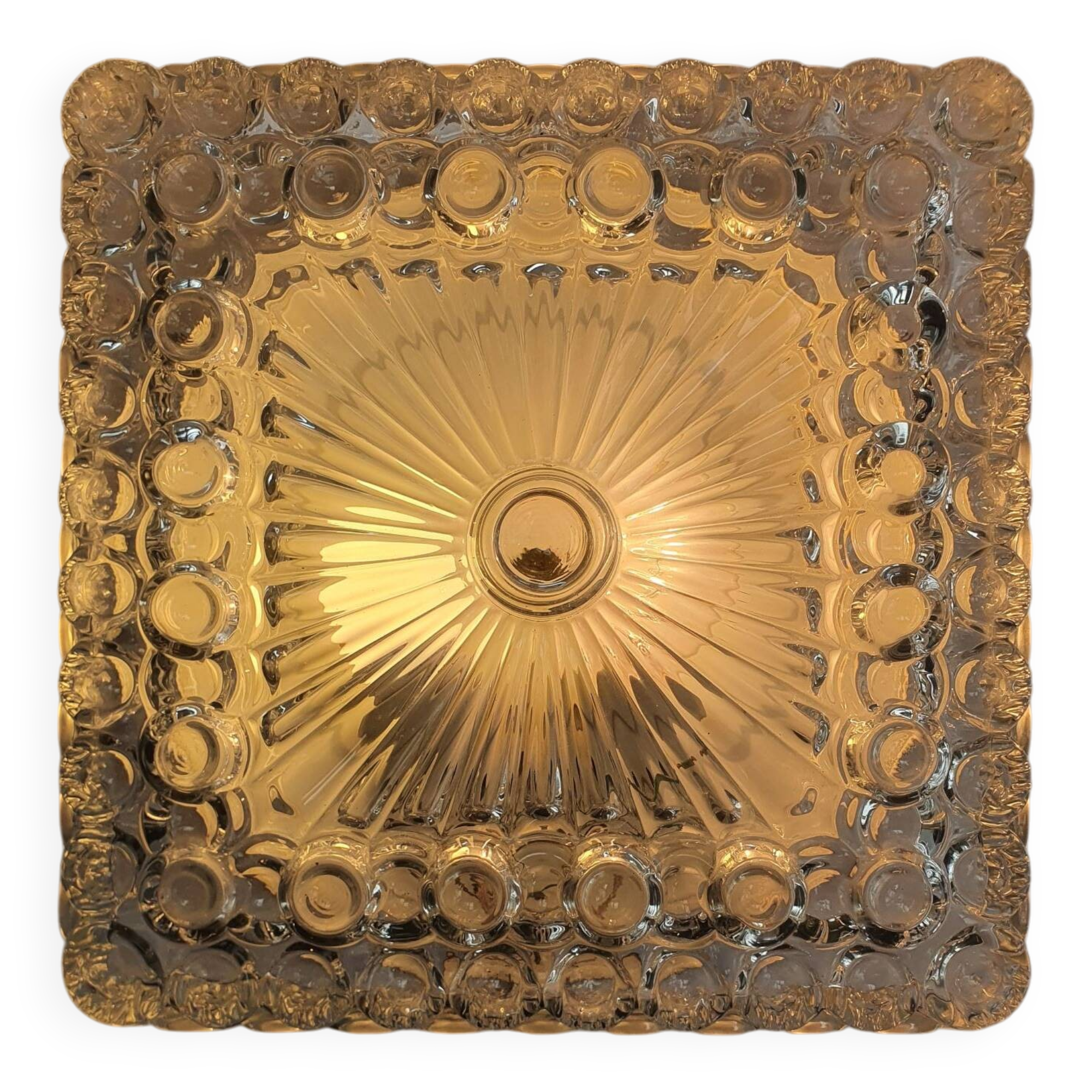 Pair of vintage 70s ceiling or wall lights