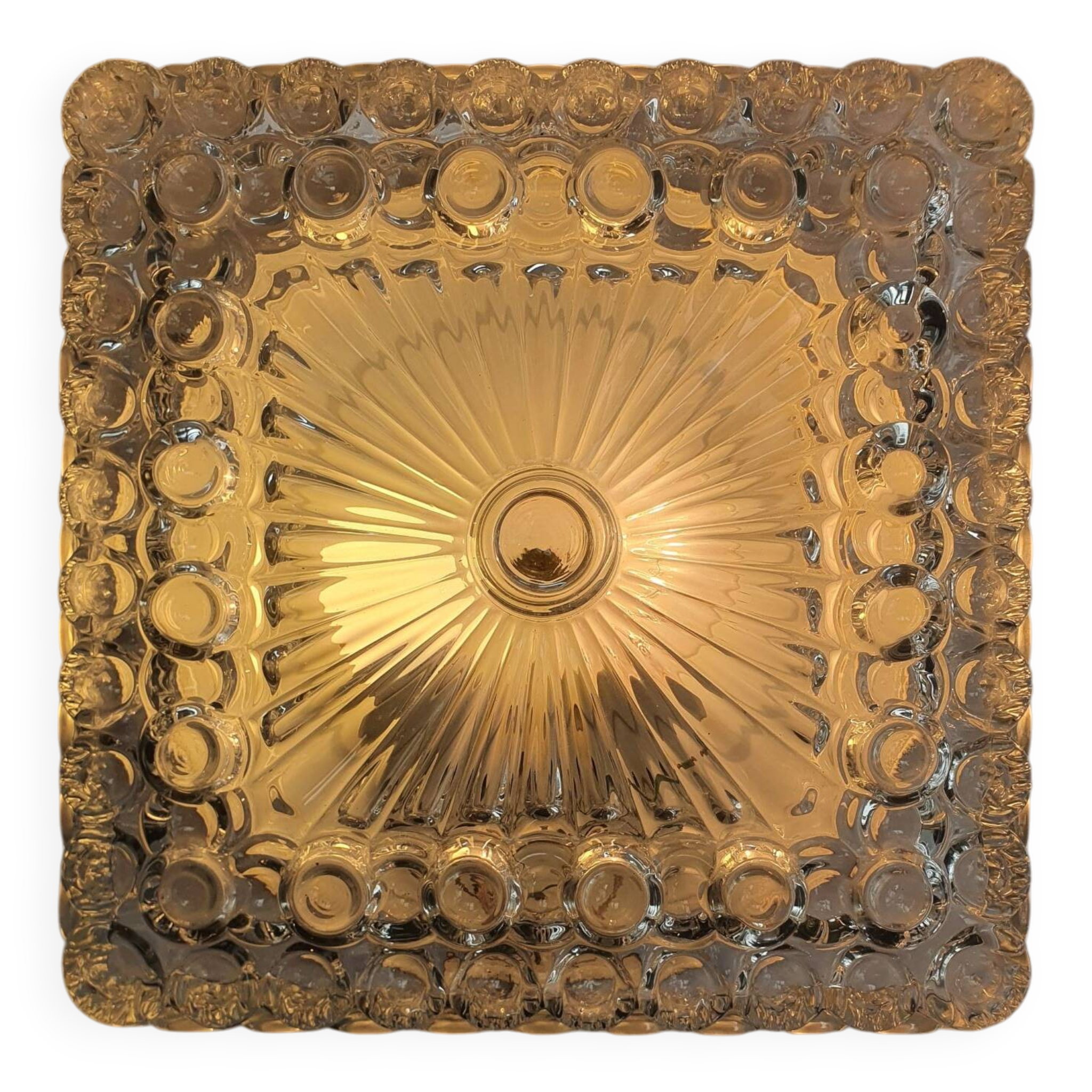 Pair of vintage 70s ceiling or wall lights