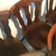 Lot of 6 chairs vintage bistro compass feet