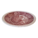 Old earthenware dessert plate, red country-style decoration by Villeroy and Boch.