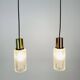 Pair of vintage cut glass pendant lights from the 1970s.