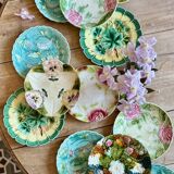 Set of 12 antique slip plates