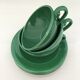 Set of 3 green cups