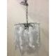 Italian murano glass chrome metal frame sputnik candlestick