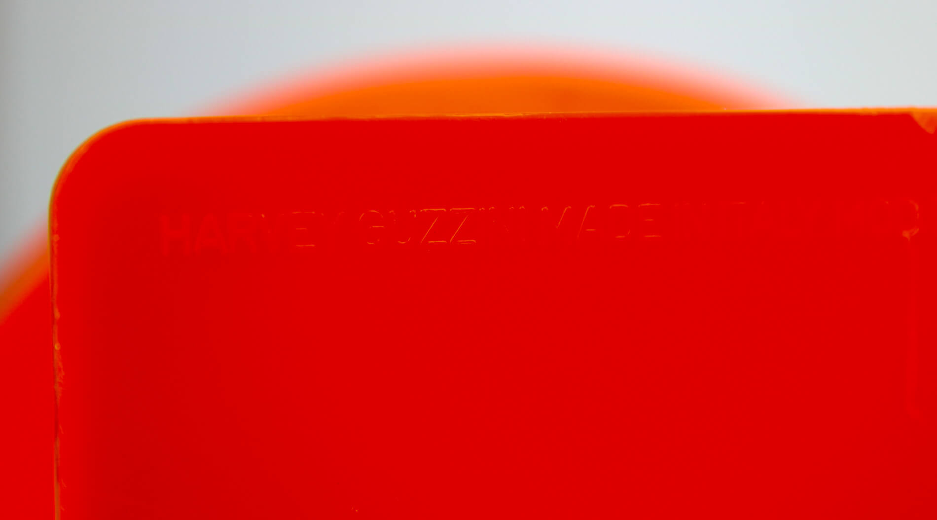 Space Age orange table lamp from Sergio Brazzoli for Guzzini, 1970s