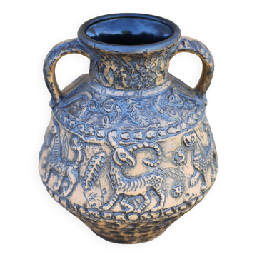 Vintage Jasba ceramic vase, vase with handles, amphora vase