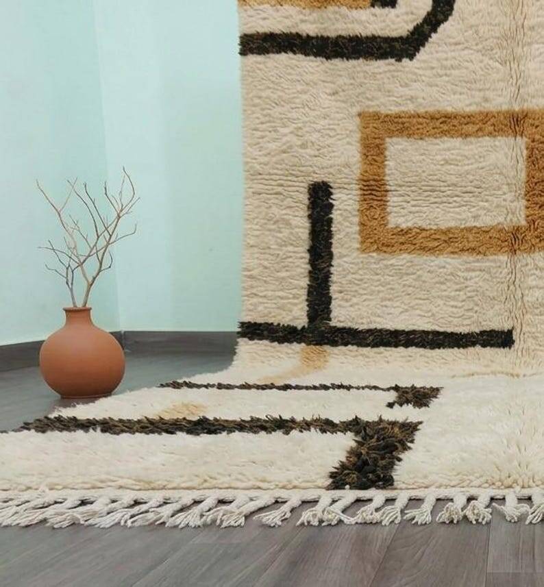 Handmade wool Berber rug 200/300cm