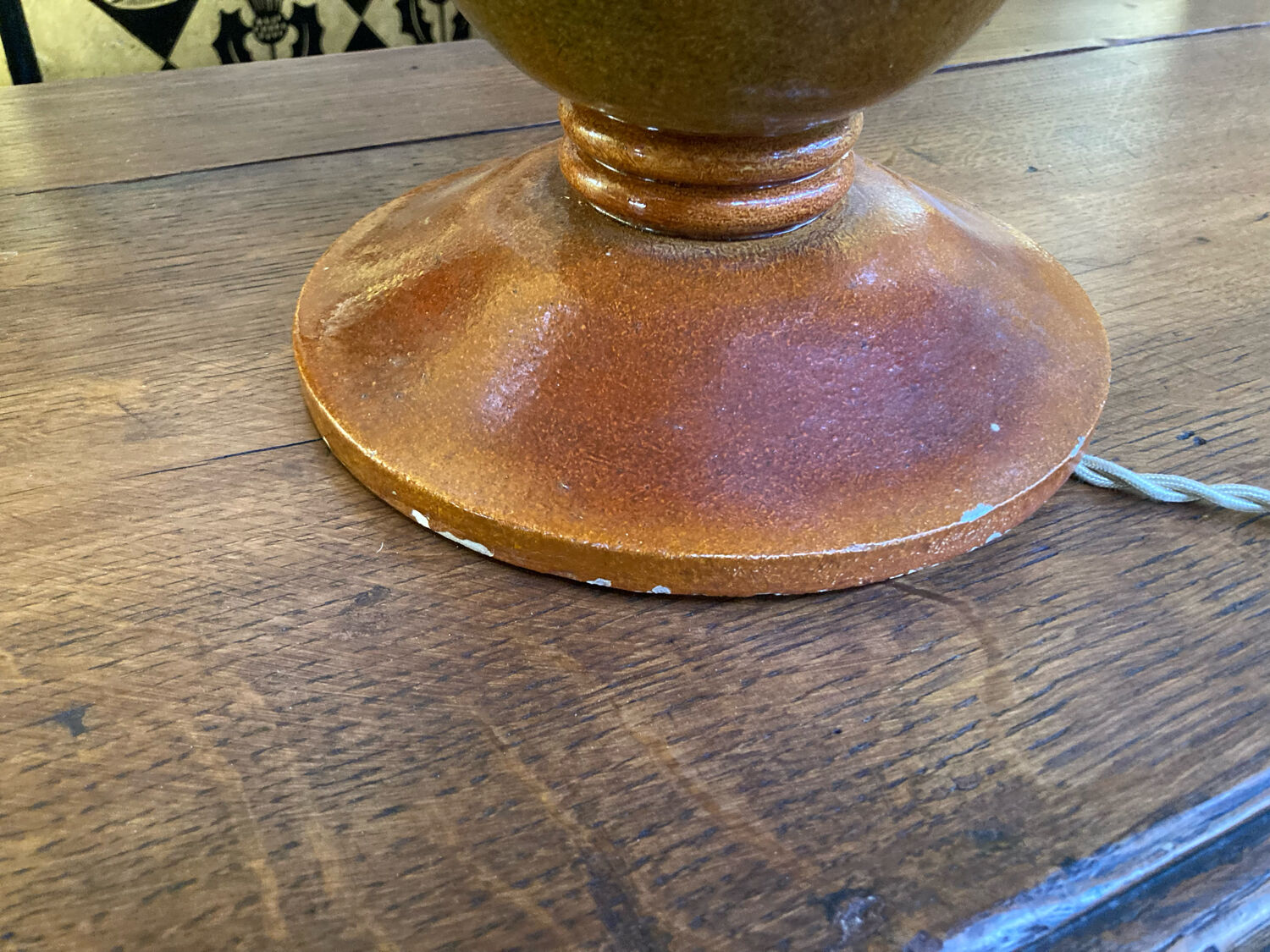 Pair of ceramic art deco lamps