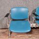 Giancarlo Piretti for Castelli Italy 3 seater airport bench in blue