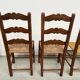 Rustic handcrafted oak chairs 1900