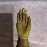 Articulated wooden hand