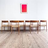 Chaises danoises en teck Mid-Century par Niels O. Møller # 77, set de 8