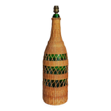 XL bottle lamp foot dressed in rattan 50s