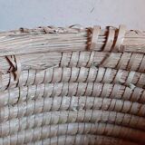 Vintage round straw basket