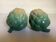 Pair of barbotine artichoke vases