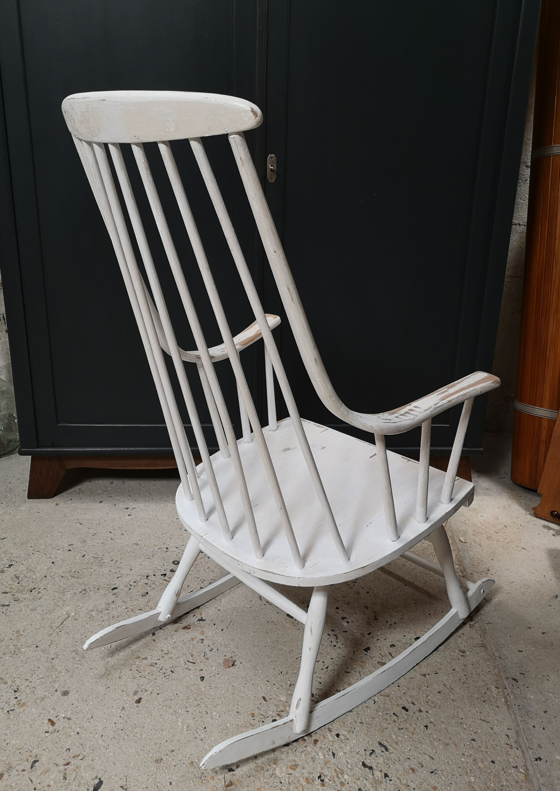 Rocking chair grandessa Lena Larsson Scandinavian 60 vintage loft