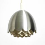 Small 1960s Space Age pendant lamp by Doria made of aluminum and metal